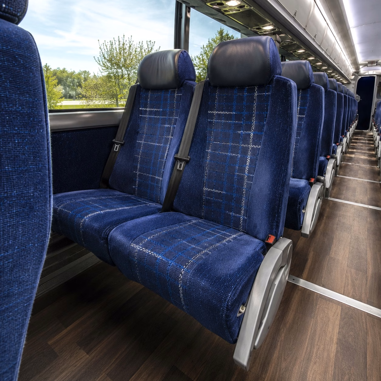 roanoke charter bus interior
