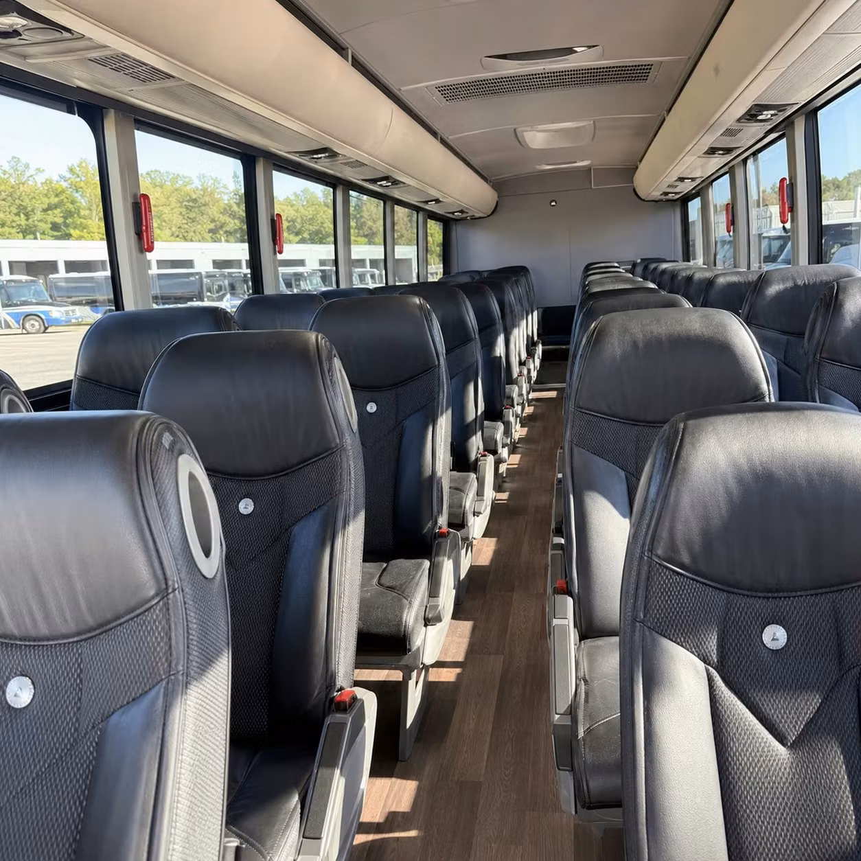 roanoke charter bus rental interior